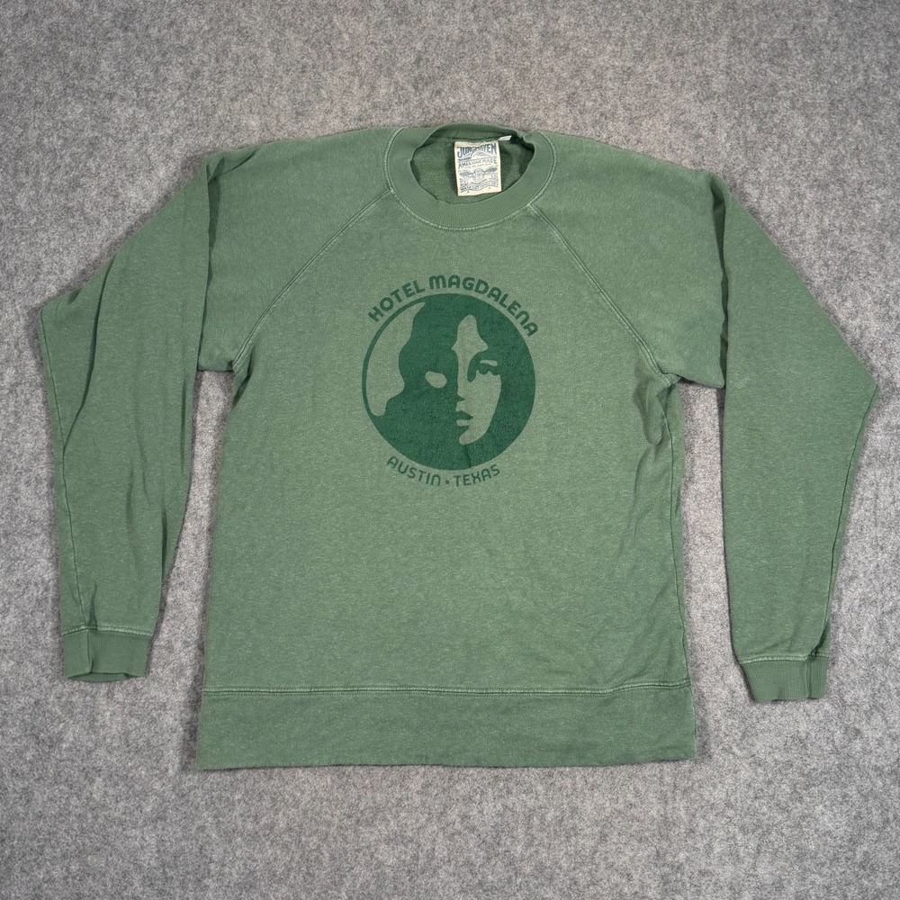 Jungmaven Green Hotel Magdalena Crew Neck Pullover Sweatshirt Men's Size Small